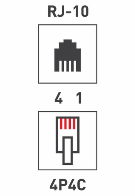 Разъем телефонный UTP RJ-9 (4P4C), CAT 3 PROconnect 