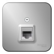 Розетка BLANCA наружная компьютерная RJ45, кат.5e, с изолирующей пластиной, алюминий Розетка BLANCA наружная компьютерная RJ45, кат.5e, с изолирующей пластиной, алюминий