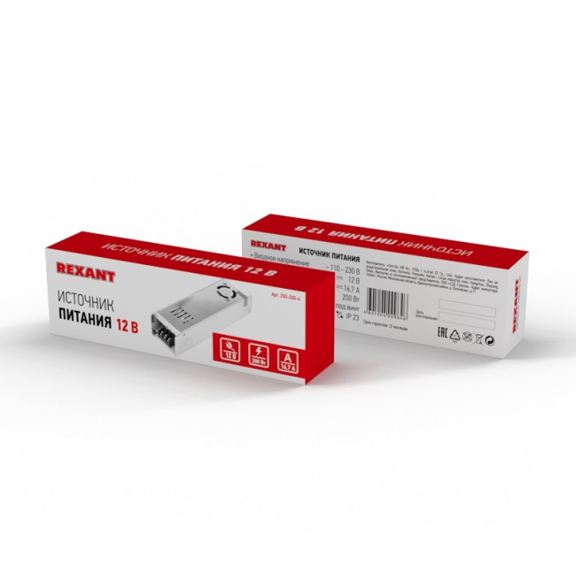 Источник питания компактный 12V, 200W под винт (IP20) Источник питания компактный 12V, 200W под винт (IP20)