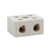 Клемма керамическая винтовая КВ 16 мм² 2 пары контактов с крепежным отверстием (50 шт./уп.) REXANT Клемма керамическая винтовая КВ 16 мм² 2 пары контактов с крепежным отверстием (50 шт./уп.) REXANT