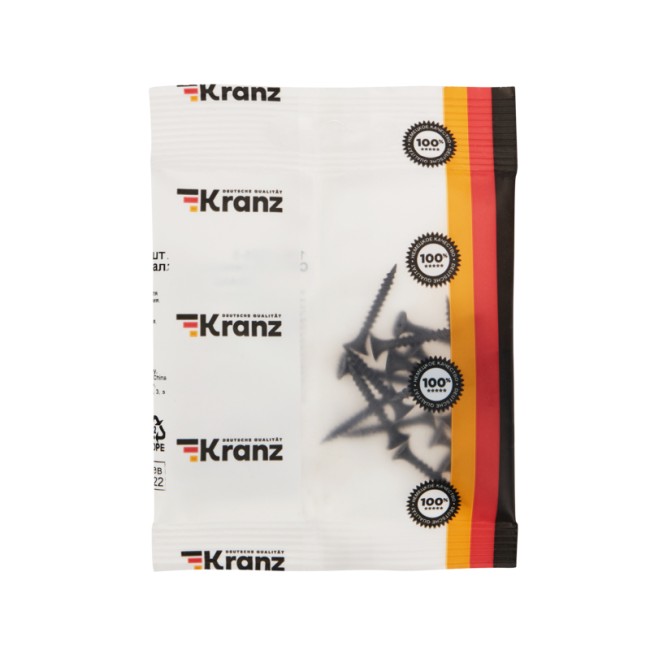 Саморез гипсокартон-металл KRANZ 3.5х25, пакет (20шт.)