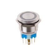 Кнопка антивандальная Ø22 250В Б/Фикс (6с) (ON)-OFF/(OFF)-ON подсв/красная REXANT Кнопка антивандальная Ø22 250В Б/Фикс (6с) (ON)-OFF/(OFF)-ON подсв/красная REXANT