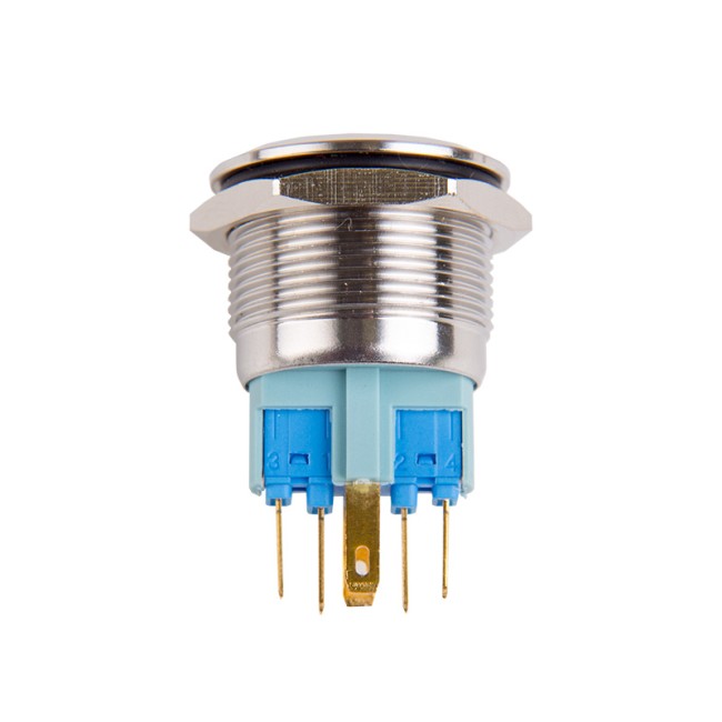 Кнопка  антивандальная Ø22 250В Б/Фикс (6с) (ON)-OFF/(OFF)-ON подсв/красная  REXANT