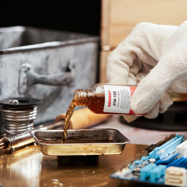 Флюс для пайки, ЛТИ-120, 30мл, флакон REXANT