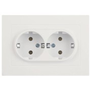 Розетка 2-м СП Accent 6-205-01М 16А IP20 250В 2P+E Schuko AL/CU бел. матов. Intro Б0063487 Розетка 2-м СП Accent 6-205-01М 16А IP20 250В 2P+E Schuko AL/CU бел. матов. Intro Б0063487