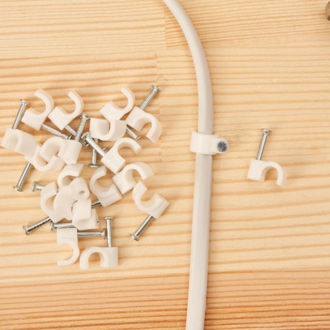 Крепеж кабеля круглый 5 мм, белый (упак. 20 шт) REXANT Крепеж кабеля круглый 5 мм, белый (упак. 20 шт) REXANT