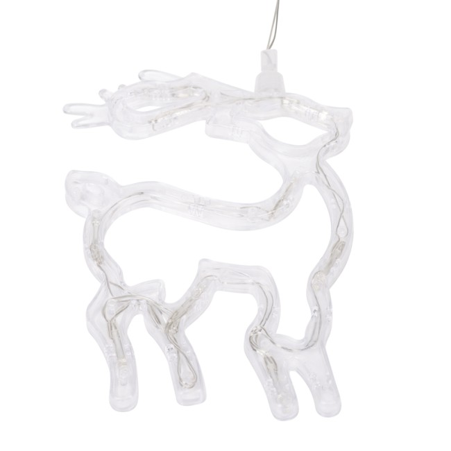 Фигура светодиодная Олененок на присоске с подвесом, цвет белый Фигура светодиодная Олененок на присоске с подвесом, цвет белый