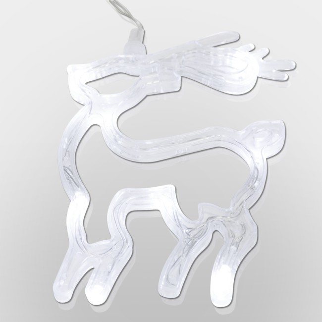 Фигура светодиодная Олененок на присоске с подвесом, цвет белый Фигура светодиодная Олененок на присоске с подвесом, цвет белый