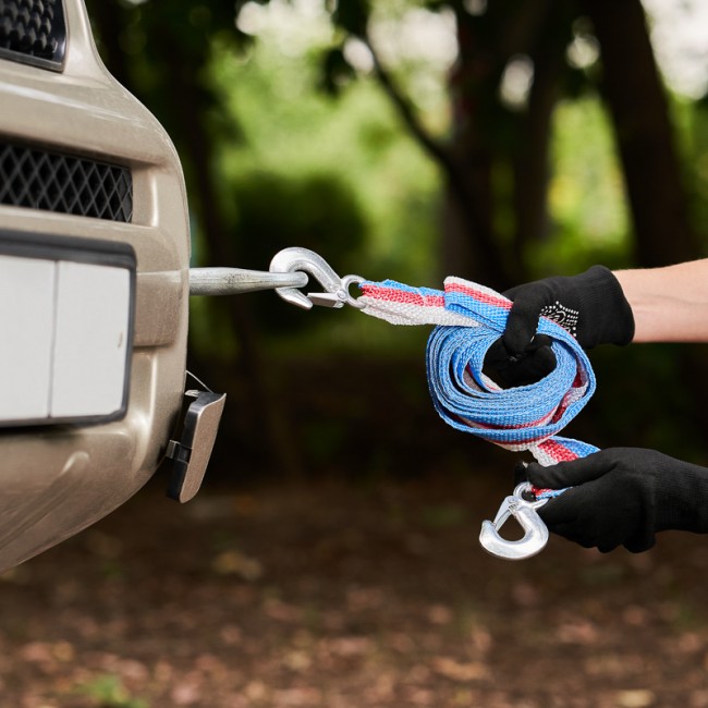 Трос буксировочный REXANT 3.5 т, 5 м, с двумя крюками, в чехле