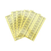 Наклейка знак электробезопасности «380 В» 15х50 мм REXANT (20шт на листе) Наклейка знак электробезопасности «380 В» 15х50 мм REXANT (20шт на листе)