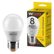 Светодиодная лампа WOLTA LX 30Y45GL8E27 8Вт 3000K Е27 Светодиодная лампа WOLTA LX 30Y45GL8E27 8Вт 3000K Е27