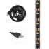 Лента светодиодная 5В, SMD2835, 4,8Вт/м, 60 LED/м, 3000K, 8мм, 1м, с USB коннектором, черная, IP65 LAMPER