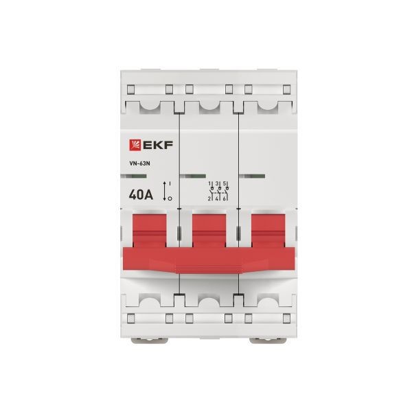 Выключатель нагрузки 3п 40А ВН-63N PROxima EKF S63340 Выключатель нагрузки 3п 40А ВН-63N PROxima EKF S63340