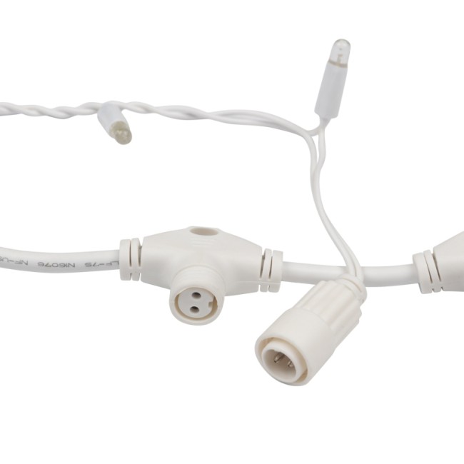 Гирлянда Светодиодный Дождь 2х1,5м, постоянное свечение, белый провод, 230 В, диоды ЖЁЛТЫЕ (шнур питания в комплекте)