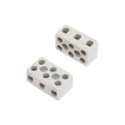 Клемма керамическая винтовая КВ 4 мм² 3 пары контактов с крепежным отверстием (100 шт./уп.) REXANT Клемма керамическая винтовая КВ 4 мм² 3 пары контактов с крепежным отверстием (100 шт./уп.) REXANT