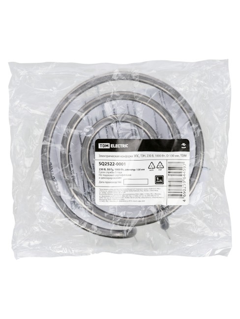 Электрическая конфорка ЭПС, ТЭН, 230 В, 1000 Вт, D 130 мм, TDM Электрическая конфорка ЭПС, ТЭН, 230 В, 1000 Вт, D 130 мм, TDM