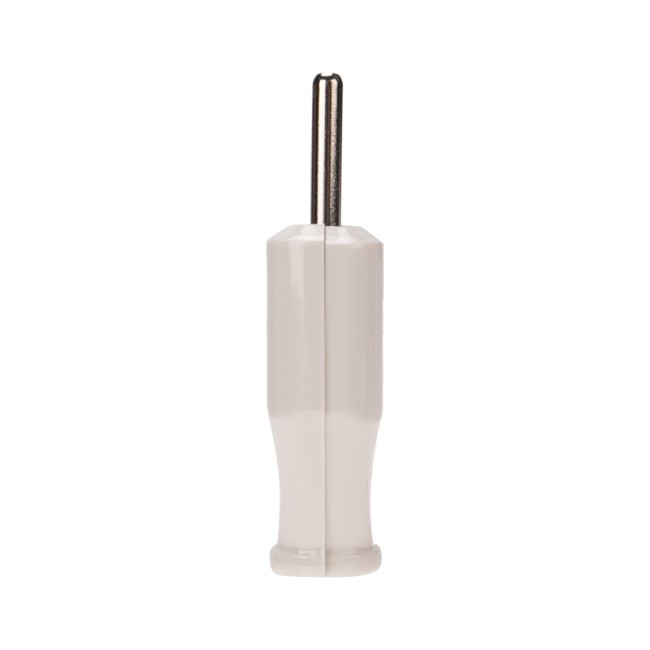 Вилка прямая без з/к 6А плоская белая REXANT