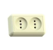 Розетка 2-м ОП Оптима РА10-373 10А IP20 без заземл. с монтаж. пластиной сл. кость Кунцево 8037 Розетка 2-м ОП Оптима РА10-373 10А IP20 без заземл. с монтаж. пластиной сл. кость Кунцево 8037