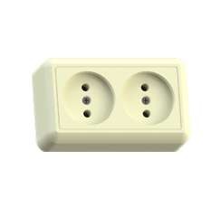 Розетка 2-м ОП Оптима РА10-373 10А IP20 без заземл. с монтаж. пластиной сл. кость Кунцево 8037 Розетка 2-м ОП Оптима РА10-373 10А IP20 без заземл. с монтаж. пластиной сл. кость Кунцево 8037