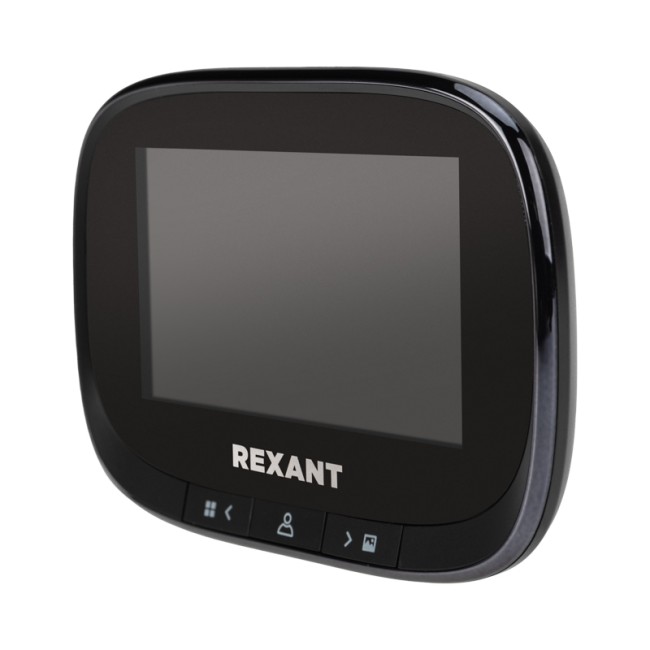 Видеоглазок дверной REXANT (DV-115) с цветным LCD-дисплеем 4.3" с функцией записи фото/видео по движению, встроенный звонок, ночной режим работы