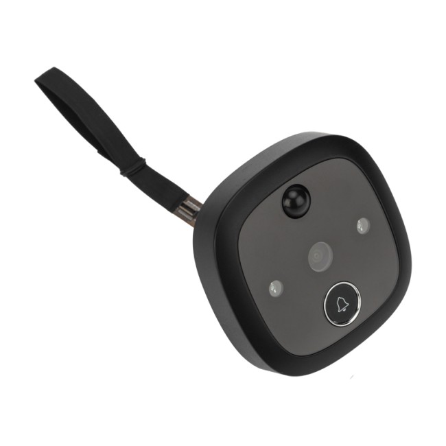 Видеоглазок дверной REXANT (DV-115) с цветным LCD-дисплеем 4.3" с функцией записи фото/видео по движению, встроенный звонок, ночной режим работы