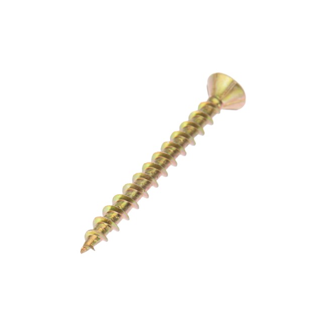 Саморез оконный KRANZ острый, 4.1х40, желтый цинк, короб (500 шт./уп.)