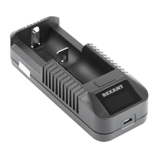 Устройство зарядное i1 для 1 Li-ion 18650 с быстрой зарядкой REXANT Устройство зарядное i1 для 1 Li-ion 18650 с быстрой зарядкой REXANT