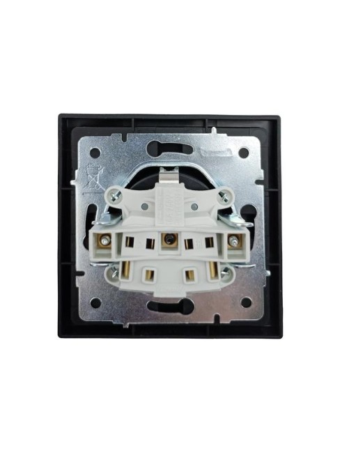 Розетка 1-мест. с защитн.шторк. ПБТ СП ZIMA IP20 10А безвинт. зажим черн. бархат LEZARD 704-4288-124BQC