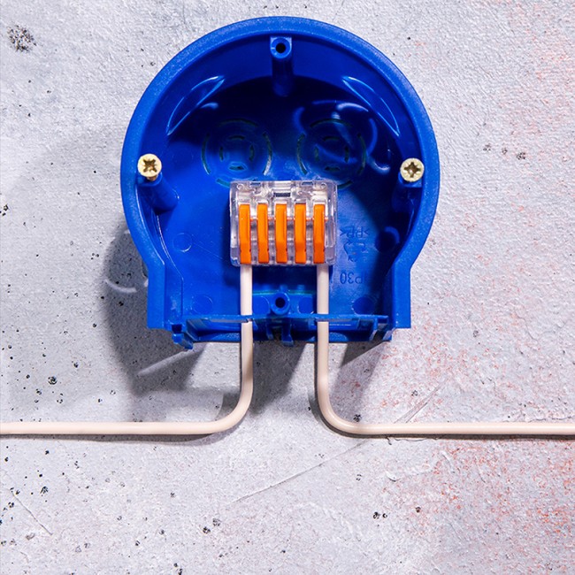 Универсальная клемма СМК 222-415, 5-проводная прозрачная 0,08-2,5/4 мм² (40 шт./уп.) REXANT