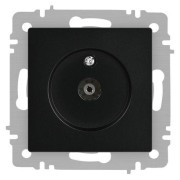 Розетка телевизионная одиночная TV СП Accent 6-301-05 IP20 антрацит Intro Розетка телевизионная одиночная TV СП Accent 6-301-05 IP20 антрацит Intro