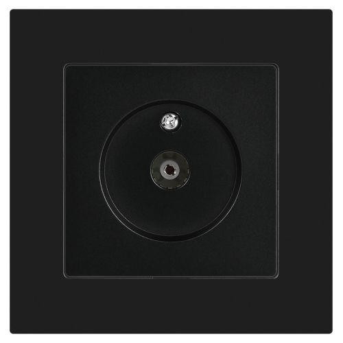 Розетка телевизионная одиночная TV СП Accent 6-301-05 IP20 антрацит Intro Розетка телевизионная одиночная TV СП Accent 6-301-05 IP20 антрацит Intro
