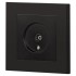Розетка телевизионная одиночная TV СП Accent 6-301-05 IP20 антрацит Intro Розетка телевизионная одиночная TV СП Accent 6-301-05 IP20 антрацит Intro
