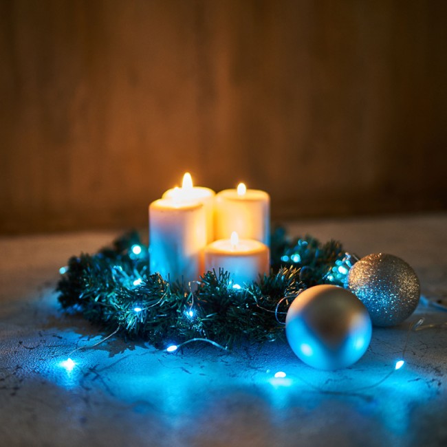 Гирлянда Роса, 2 м, 20 диодов, цвет голубой, тонкий батарейный блок Гирлянда Роса, 2 м, 20 диодов, цвет голубой, тонкий батарейный блок