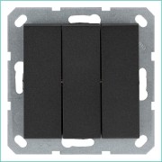 Выключатель 3-кл. 10А IP20 механизм антрацит Jasmart G3031B