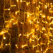 Гирлянда Светодиодный Дождь 2х0,8м, 160 LED ТЕПЛЫЙ БЕЛЫЙ, прозрачный ПВХ, IP65, эффект мерцания, 230В соединяется NEON-NIGHT (нужен шнур питания 303-500-1)