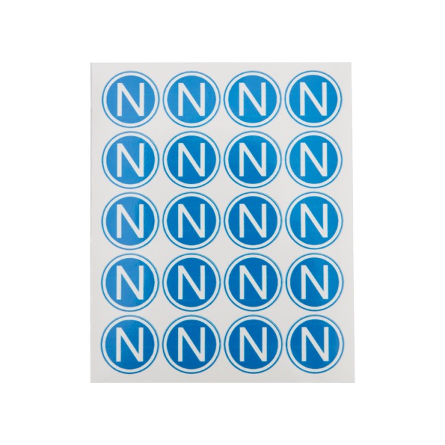 Наклейка знак электробезопасности «N» d - 20 мм REXANT (20шт на листе)