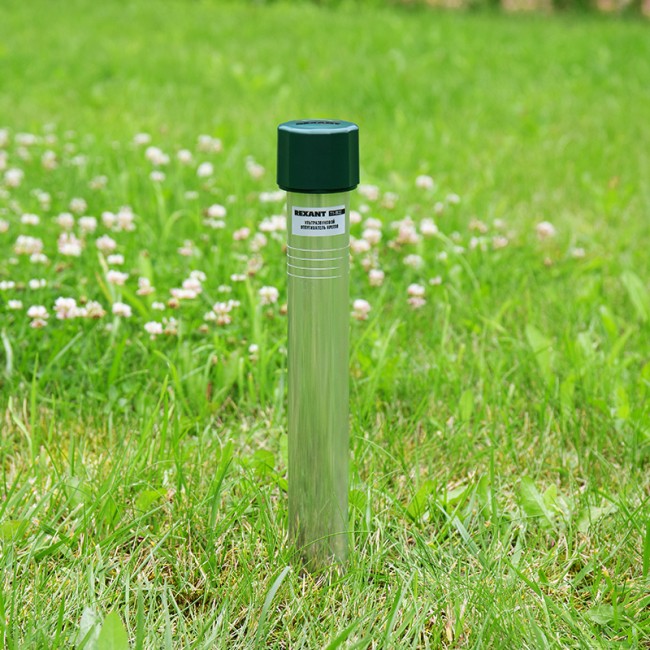 Ультразвуковой отпугиватель кротов R 35м, металл REXANT Ультразвуковой отпугиватель кротов R 35м, металл REXANT