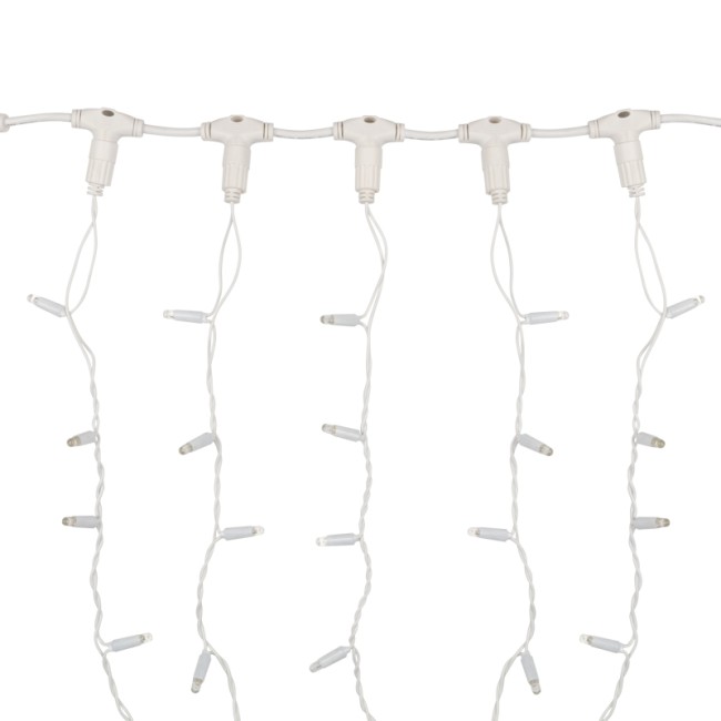 Гирлянда Светодиодный Дождь 2х1,5м, постоянное свечение, белый провод, 230 В, диоды ЗЕЛЁНЫЕ (шнур питания в комплекте)