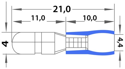 Разъем штекерный изолированный штекер 4 мм 1.5-2.5 мм² (РШи-п 2.5-4/РШИп 2-5-4) синий REXANT Разъем штекерный изолированный штекер 4 мм 1.5-2.5 мм² (РШи-п 2.5-4/РШИп 2-5-4) синий REXANT