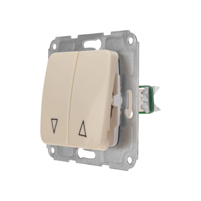 DEA Выключатель для жалюзи 2кл с/у 10А мех. Беж KRANZ DEA Выключатель для жалюзи 2кл с/у 10А мех. Беж KRANZ