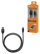 Дата-кабель, ДК 7, USB - micro USB, 1 м, тканевая оплетка, черный, TDM Дата-кабель, ДК 7, USB - micro USB, 1 м, тканевая оплетка, черный, TDM
