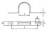 Скоба металлическая 50мм двухлапковая оцинкованная