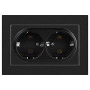 Розетка 2-м СП Accent 6-205-05 16А IP20 250В 2P+E Schuko AL/CU антрацит Intro Б0063494 Розетка 2-м СП Accent 6-205-05 16А IP20 250В 2P+E Schuko AL/CU антрацит Intro Б0063494