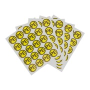 Наклейка знак электробезопасности «PE» d - 20 мм REXANT (20 шт на листе) Наклейка знак электробезопасности «PE» d - 20 мм REXANT (20 шт на листе)