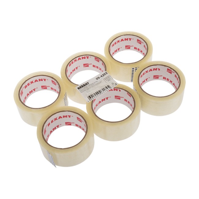Скотч упаковочный REXANT 48 мм х 50 мкм, прозрачный, рулон 66 м