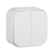 Переключатель 2 направления 2 клавиши белый Переключатель 2 направления 2 клавиши белый