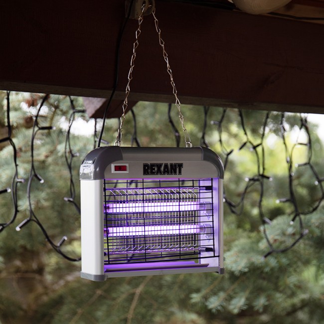 Антимоскитная лампа, 2х6Вт, 220В, S 60м² REXANT Антимоскитная лампа, 2х6Вт, 220В, S 60м² REXANT