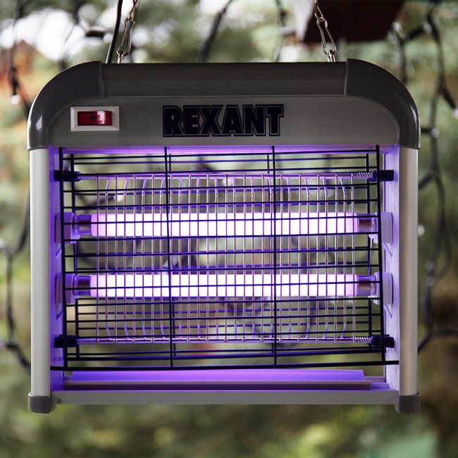 Антимоскитная лампа, 2х6Вт, 220В, S 60м² REXANT Антимоскитная лампа, 2х6Вт, 220В, S 60м² REXANT