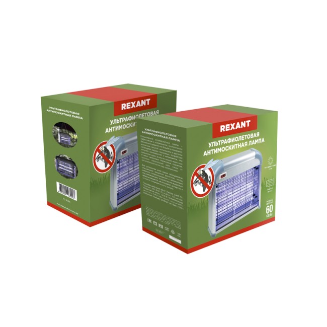 Антимоскитная лампа, 2х6Вт, 220В, S 60м² REXANT Антимоскитная лампа, 2х6Вт, 220В, S 60м² REXANT