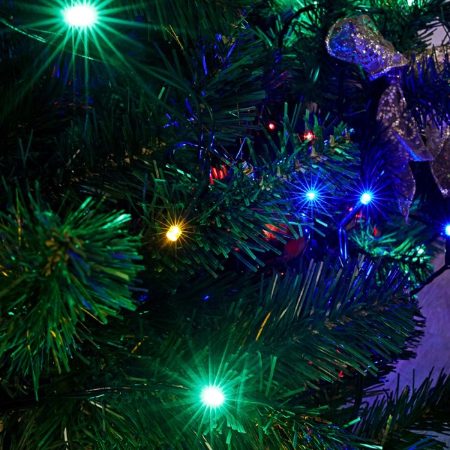 Гирлянда Твинкл-Лайт 20 м, темно-зеленый ПВХ, 160 LED, цвет мультиколор Гирлянда Твинкл-Лайт 20 м, темно-зеленый ПВХ, 160 LED, цвет мультиколор
